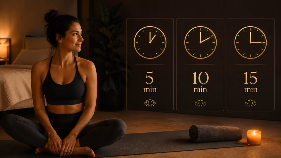Blid yoga før sengetid timerplan for en beroligende natterutine